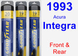 Front & Rear Wiper Blade Pack for 1993 Acura Integra - Assurance