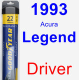 Driver Wiper Blade for 1993 Acura Legend - Assurance