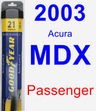 Passenger Wiper Blade for 2003 Acura MDX - Assurance