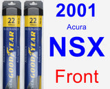Front Wiper Blade Pack for 2001 Acura NSX - Assurance