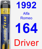 Driver Wiper Blade for 1992 Alfa Romeo 164 - Assurance