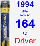 Driver Wiper Blade for 1994 Alfa Romeo 164 - Assurance