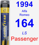 Passenger Wiper Blade for 1994 Alfa Romeo 164 - Assurance