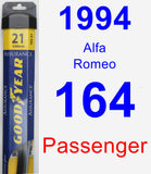 Passenger Wiper Blade for 1994 Alfa Romeo 164 - Assurance