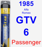 Passenger Wiper Blade for 1985 Alfa Romeo GTV-6 - Assurance