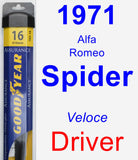 Driver Wiper Blade for 1971 Alfa Romeo Spider - Assurance