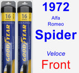 Front Wiper Blade Pack for 1972 Alfa Romeo Spider - Assurance