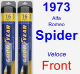 Front Wiper Blade Pack for 1973 Alfa Romeo Spider - Assurance