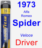 Driver Wiper Blade for 1973 Alfa Romeo Spider - Assurance