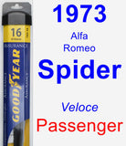 Passenger Wiper Blade for 1973 Alfa Romeo Spider - Assurance
