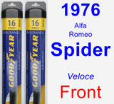 Front Wiper Blade Pack for 1976 Alfa Romeo Spider - Assurance