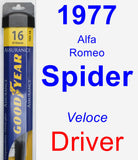 Driver Wiper Blade for 1977 Alfa Romeo Spider - Assurance