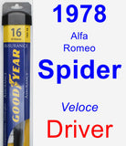 Driver Wiper Blade for 1978 Alfa Romeo Spider - Assurance
