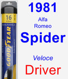 Driver Wiper Blade for 1981 Alfa Romeo Spider - Assurance