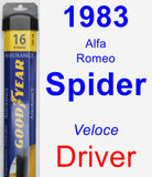 Driver Wiper Blade for 1983 Alfa Romeo Spider - Assurance