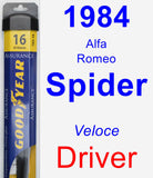 Driver Wiper Blade for 1984 Alfa Romeo Spider - Assurance
