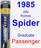 Passenger Wiper Blade for 1985 Alfa Romeo Spider - Assurance