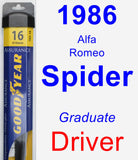 Driver Wiper Blade for 1986 Alfa Romeo Spider - Assurance