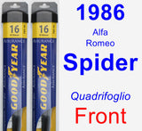 Front Wiper Blade Pack for 1986 Alfa Romeo Spider - Assurance