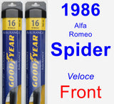 Front Wiper Blade Pack for 1986 Alfa Romeo Spider - Assurance
