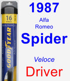 Driver Wiper Blade for 1987 Alfa Romeo Spider - Assurance
