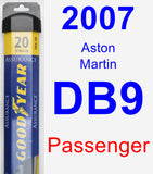 Passenger Wiper Blade for 2007 Aston Martin DB9 - Assurance