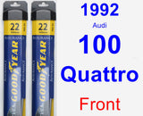 Front Wiper Blade Pack for 1992 Audi 100 Quattro - Assurance