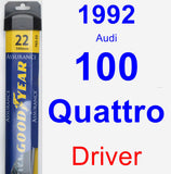 Driver Wiper Blade for 1992 Audi 100 Quattro - Assurance