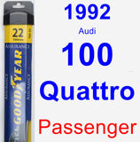 Passenger Wiper Blade for 1992 Audi 100 Quattro - Assurance
