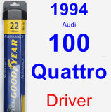 Driver Wiper Blade for 1994 Audi 100 Quattro - Assurance