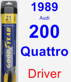Driver Wiper Blade for 1989 Audi 200 Quattro - Assurance