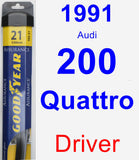 Driver Wiper Blade for 1991 Audi 200 Quattro - Assurance