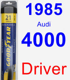 Driver Wiper Blade for 1985 Audi 4000 - Assurance