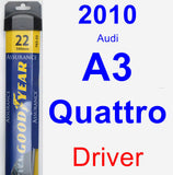 Driver Wiper Blade for 2010 Audi A3 Quattro - Assurance