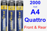 Front & Rear Wiper Blade Pack for 2000 Audi A4 Quattro - Assurance