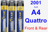 Front & Rear Wiper Blade Pack for 2001 Audi A4 Quattro - Assurance