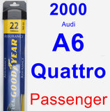 Passenger Wiper Blade for 2000 Audi A6 Quattro - Assurance