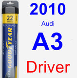 Driver Wiper Blade for 2010 Audi A3 - Assurance