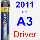 Driver Wiper Blade for 2011 Audi A3 - Assurance