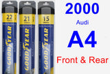 Front & Rear Wiper Blade Pack for 2000 Audi A4 - Assurance