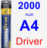 Driver Wiper Blade for 2000 Audi A4 - Assurance