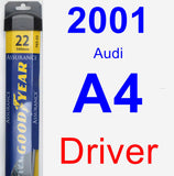 Driver Wiper Blade for 2001 Audi A4 - Assurance
