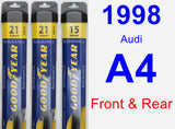 Front & Rear Wiper Blade Pack for 1998 Audi A4 - Assurance