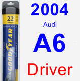 Driver Wiper Blade for 2004 Audi A6 - Assurance