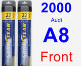 Front Wiper Blade Pack for 2000 Audi A8 - Assurance