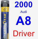 Driver Wiper Blade for 2000 Audi A8 - Assurance