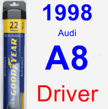 Driver Wiper Blade for 1998 Audi A8 - Assurance