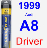 Driver Wiper Blade for 1999 Audi A8 - Assurance