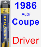 Driver Wiper Blade for 1986 Audi Coupe - Assurance
