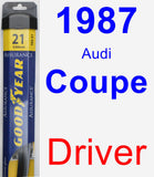 Driver Wiper Blade for 1987 Audi Coupe - Assurance